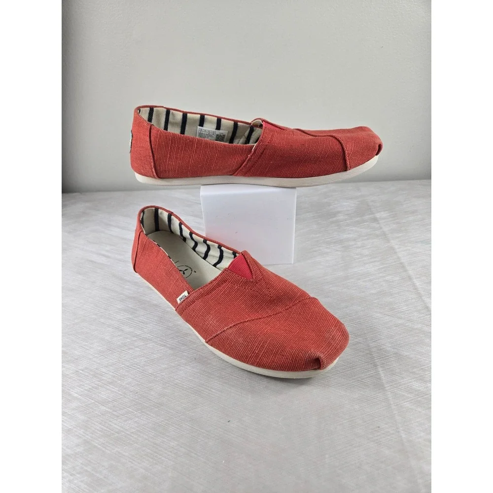 TOMS Alpargata Heritage Canvas Burnt Orange Slip On Shoes Womens 9‎ 10016520